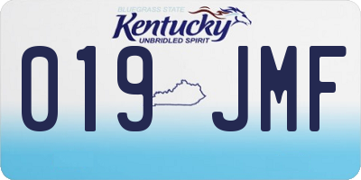 KY license plate 019JMF