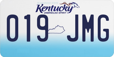 KY license plate 019JMG