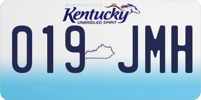 KY license plate 019JMH