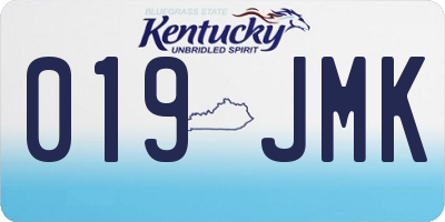 KY license plate 019JMK