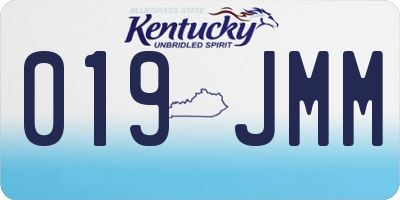 KY license plate 019JMM