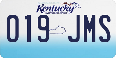 KY license plate 019JMS