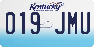 KY license plate 019JMU