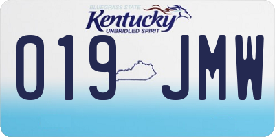 KY license plate 019JMW
