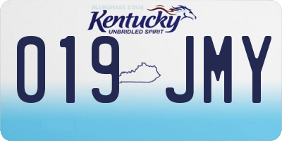 KY license plate 019JMY