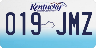 KY license plate 019JMZ