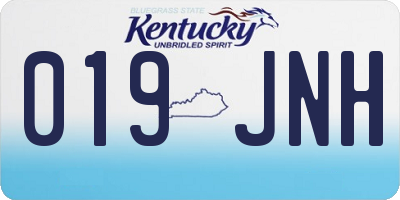 KY license plate 019JNH