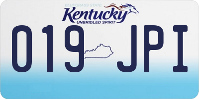 KY license plate 019JPI