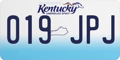 KY license plate 019JPJ