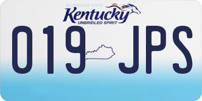 KY license plate 019JPS