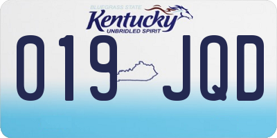 KY license plate 019JQD