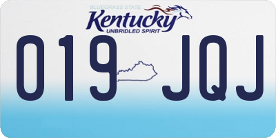 KY license plate 019JQJ