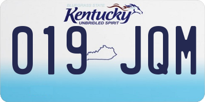 KY license plate 019JQM