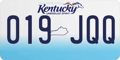 KY license plate 019JQQ