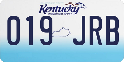 KY license plate 019JRB