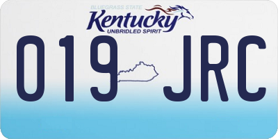 KY license plate 019JRC