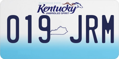 KY license plate 019JRM