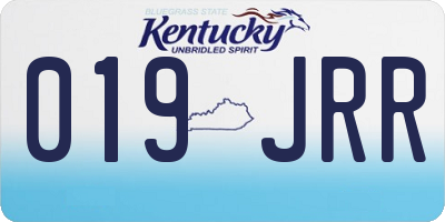 KY license plate 019JRR