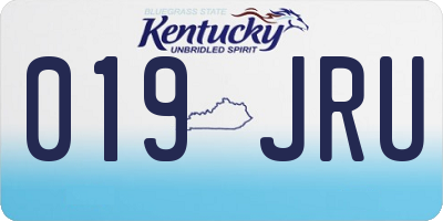 KY license plate 019JRU