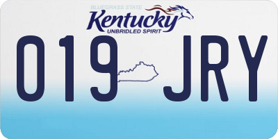 KY license plate 019JRY