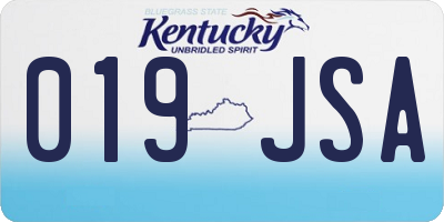 KY license plate 019JSA