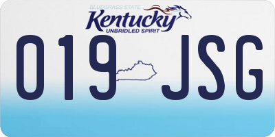 KY license plate 019JSG