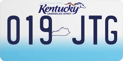 KY license plate 019JTG