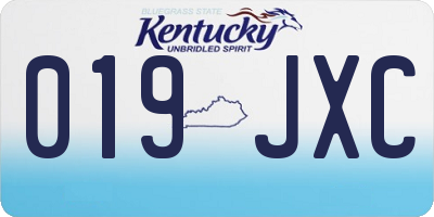 KY license plate 019JXC