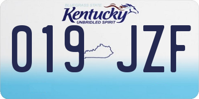 KY license plate 019JZF