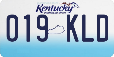 KY license plate 019KLD