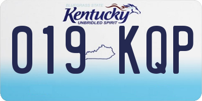 KY license plate 019KQP