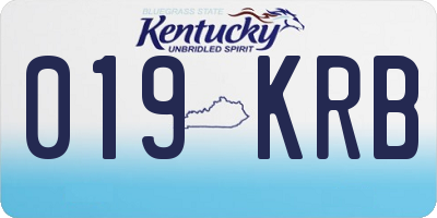 KY license plate 019KRB