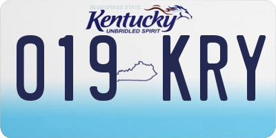 KY license plate 019KRY