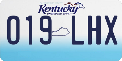 KY license plate 019LHX