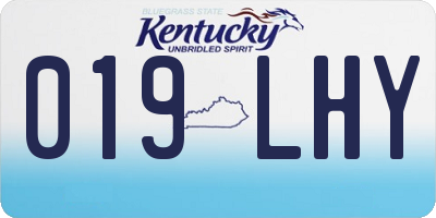 KY license plate 019LHY