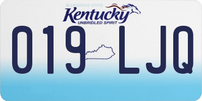 KY license plate 019LJQ