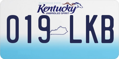 KY license plate 019LKB