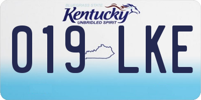 KY license plate 019LKE