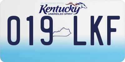 KY license plate 019LKF
