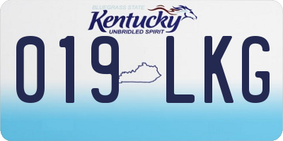 KY license plate 019LKG