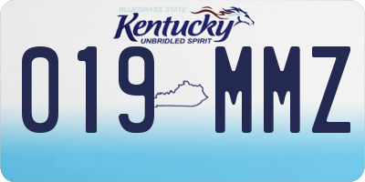 KY license plate 019MMZ