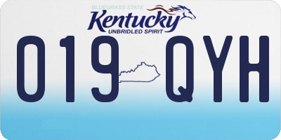 KY license plate 019QYH
