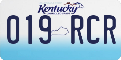 KY license plate 019RCR