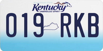 KY license plate 019RKB