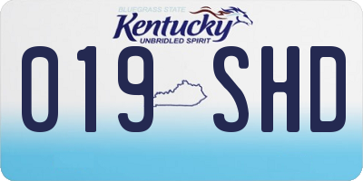 KY license plate 019SHD