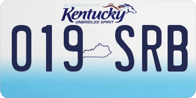 KY license plate 019SRB