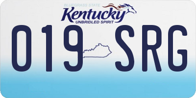 KY license plate 019SRG