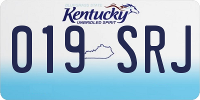 KY license plate 019SRJ