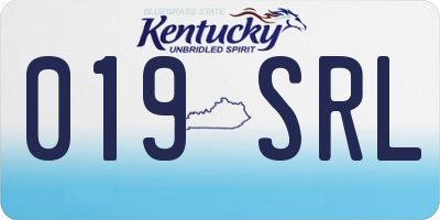 KY license plate 019SRL