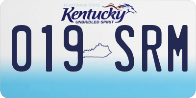 KY license plate 019SRM